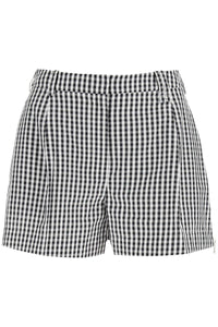 Simone rocha gingham cotton shorts 4069 0506 BLACK WHITE