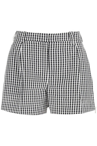 Simone rocha gingham cotton shorts 4069 0506 BLACK WHITE