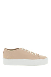 Common projects leather tournament low super sneakers 4156 NUDE
