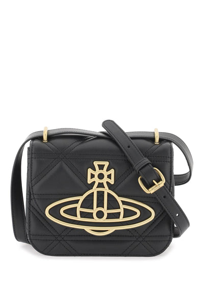 Vivienne westwood linda shoulder bag with adjustable 43040069UL006U BLACK