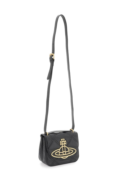 Vivienne westwood linda shoulder bag with adjustable 43040069UL006U BLACK