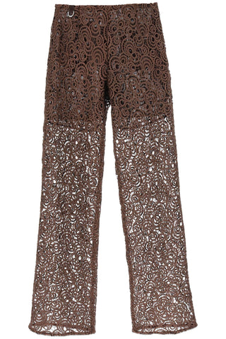 Saks potts 'trinity' pants in guipure lace 44024 PINECONE