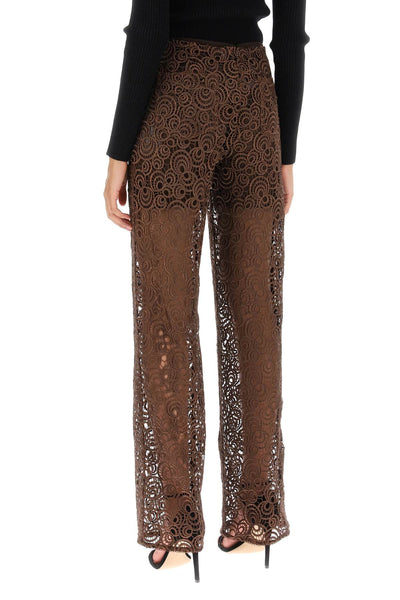 Saks potts 'trinity' pants in guipure lace 44024 PINECONE