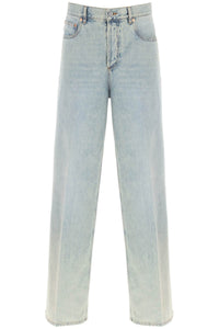 Valentino garavani oversized jeans with v detail 4V3DE03K9YQ DENIM BLU LAV CHIARO