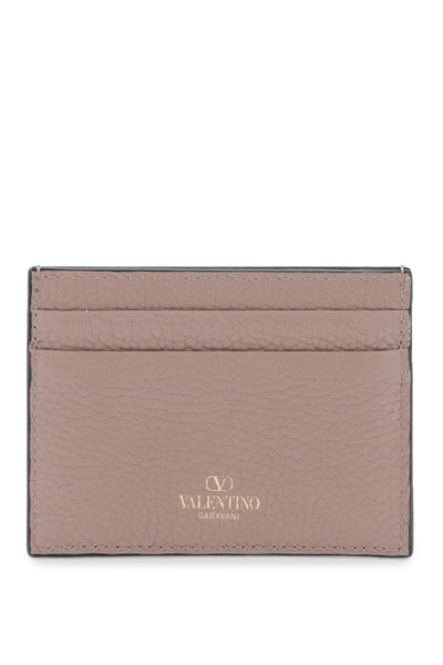 Valentino garavani rockstud leather card holder 4W2P0486VSH POUDRE