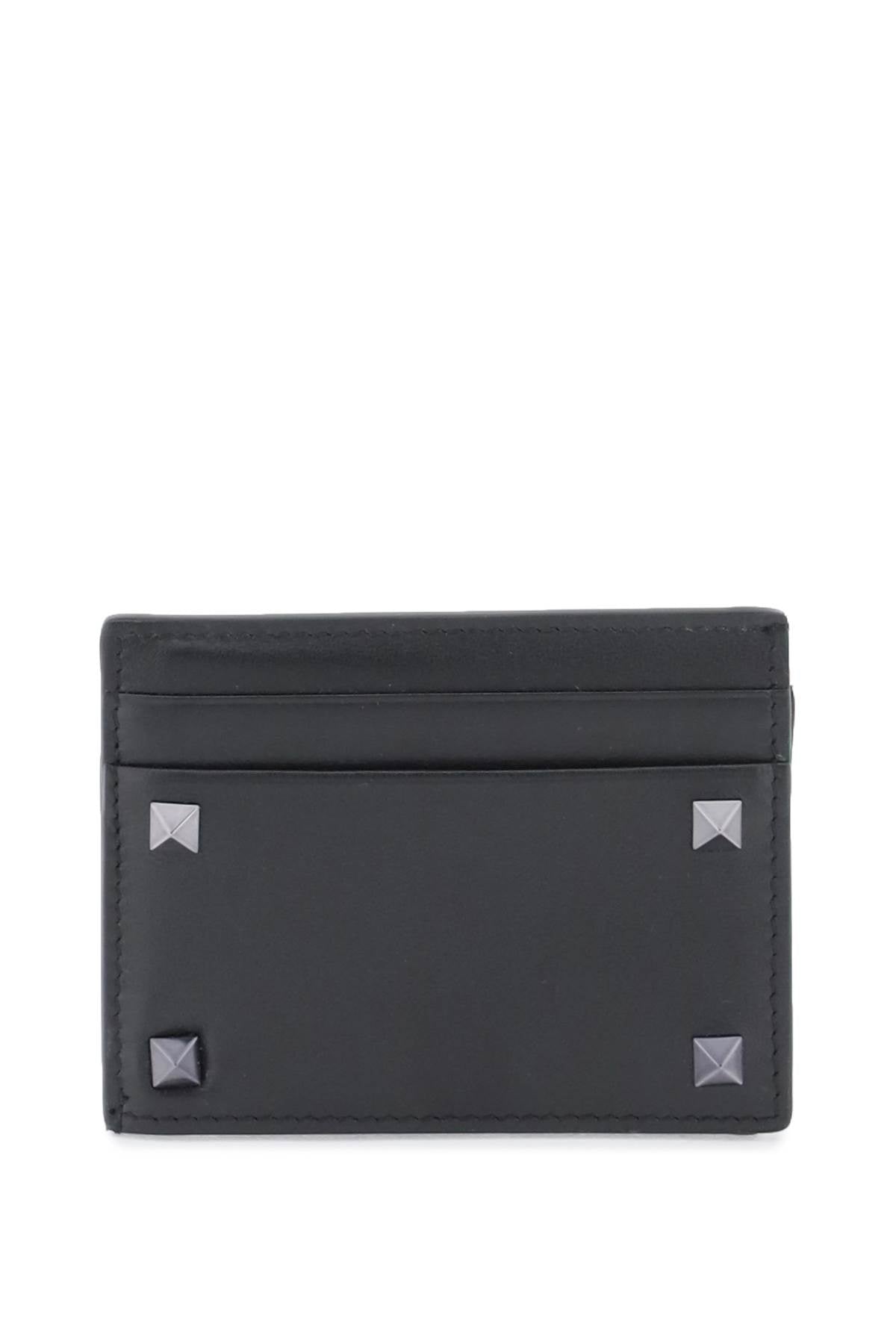 Valentino garavani rockstud leather card holder 4Y2P0523VH3 NERO