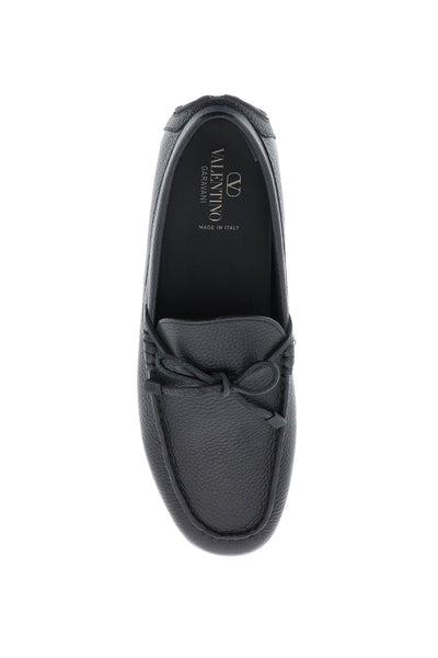 Valentino garavani leather loafers with bow 4Y2S0H19LDL NERO