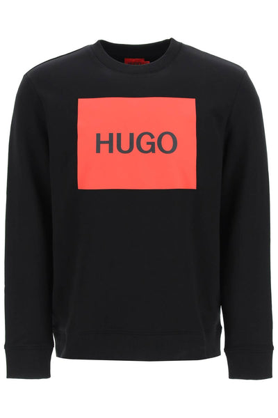 Hugo duragol logo box sweatshirt 50467944 BLACK 001