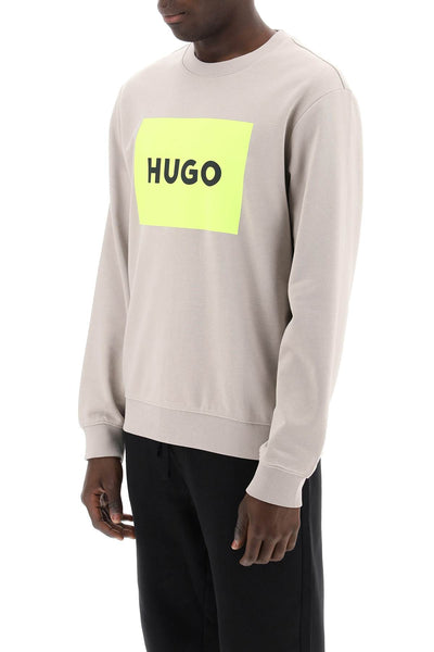 Hugo duragol logo box sweatshirt 50467944 LIGHT PASTEL GREY