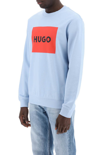 Hugo duragol logo box sweatshirt 50467944 LIGHT PASTEL BLUE