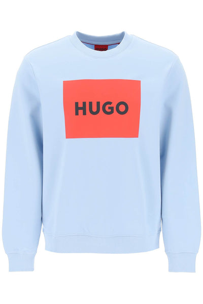 Hugo duragol logo box sweatshirt 50467944 LIGHT PASTEL BLUE