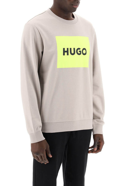 Hugo duragol logo box sweatshirt 50467944 LIGHT PASTEL GREY