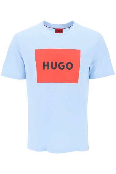 Hugo dulive 附標誌框 T 卹 50467952 淺淡藍色