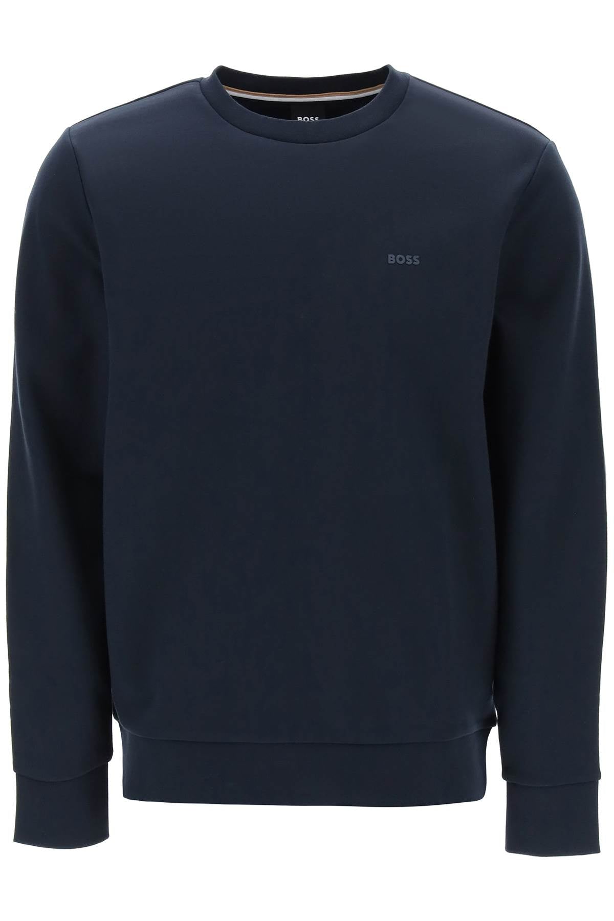 Boss french terry crewneck sweatshirt 50471981 DARK BLUE