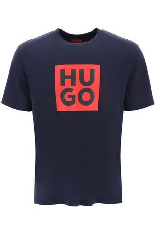 Hugo daltor logo print t-shirt 50473891 DARK BLUE