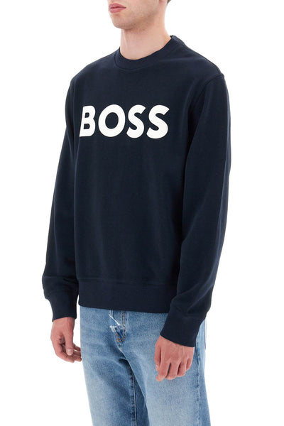 Boss logo print sweatshirt 50496642 DARK BLUE