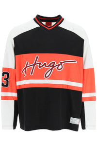 Hugo dalado mesh hockey sweatshirt 50488336 BLACK