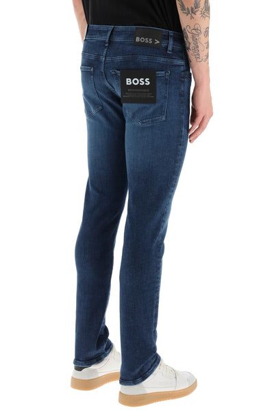 Boss delaware 修身牛仔褲 50490518 中藍色