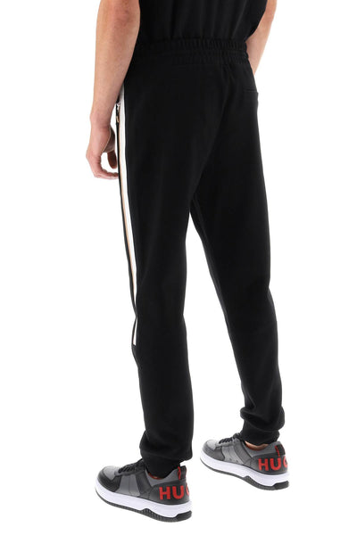 Boss joggers with two-tone side bands 50494609 BLACK