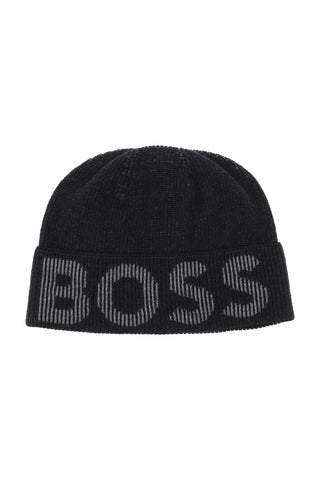 Boss lamico 標誌毛線帽 50495296 黑色