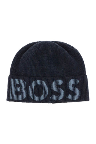 Boss lamico logo beanie 50495296 DARK BLUE