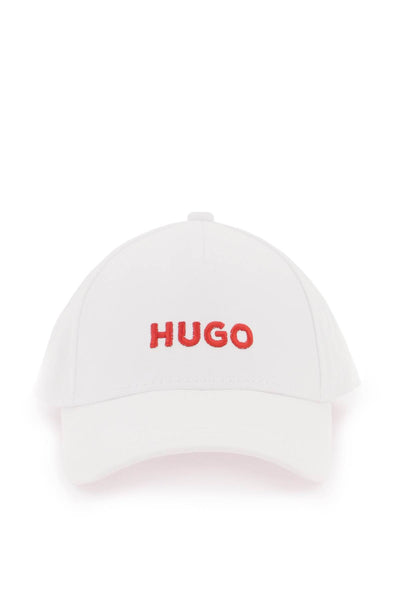 Hugo 刺繡標誌棒球帽 50496033 白色