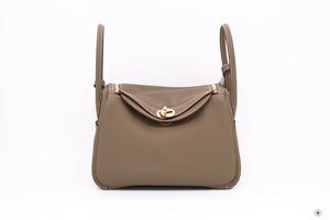Lindy leather handbag Hermès Navy in Leather - 34601708