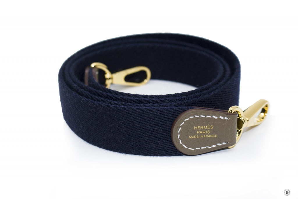 Hermes　Evelyne  bag TPM　Etoupe grey/　Blue indigo　Clemence leather　 Gold hardware