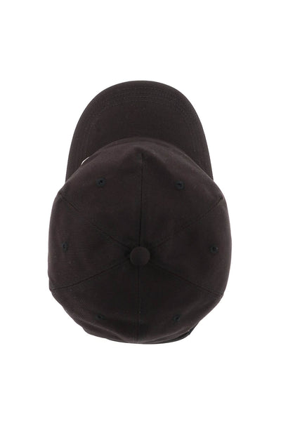 Alexander mcqueen baseball hat with oversized logo 632896 4105Q BLACK IVORY