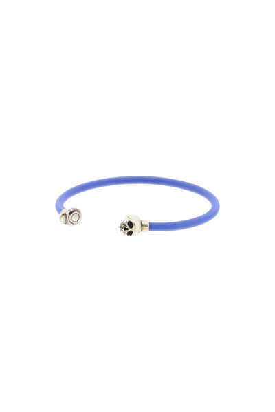 Alexander mcqueen skull bracelet with pearls 705846 1AAIK ELECTRIC BLUE A SIL