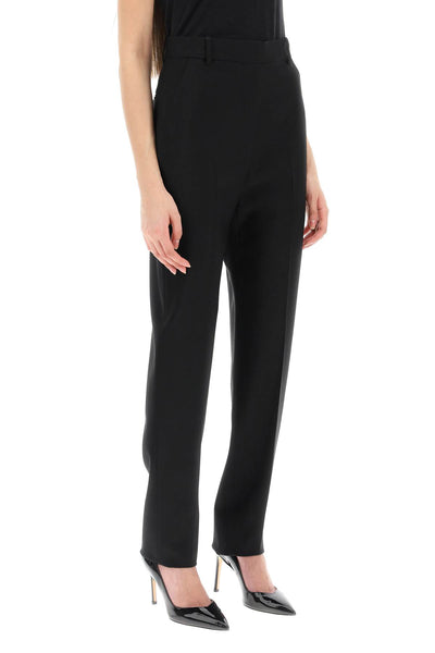 Alexander mcqueen high-waisted cigarette trousers 706827 QJACX BLACK
