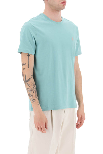 Polo ralph lauren custom slim fit t-shirt with logo 710671438 ESSEX GREEN