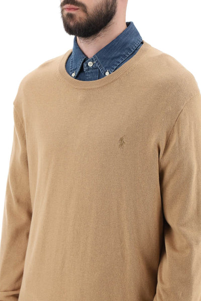 Polo ralph lauren sweater in cotton and cashmere 710866549 BURLAP TAN