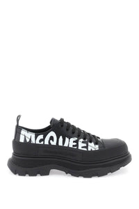 Alexander mcqueen 'tread slick graffiti' 運動鞋 711108 WIAT6 黑色 白色