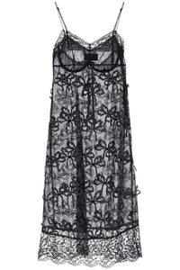 Simone rocha embroidered tulle slip dress 7222 1054 BLACK BLACK
