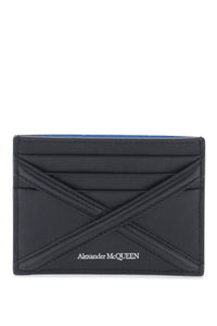 Alexander mcqueen 皮革吊帶卡夾 726324 1AAD0 黑色
