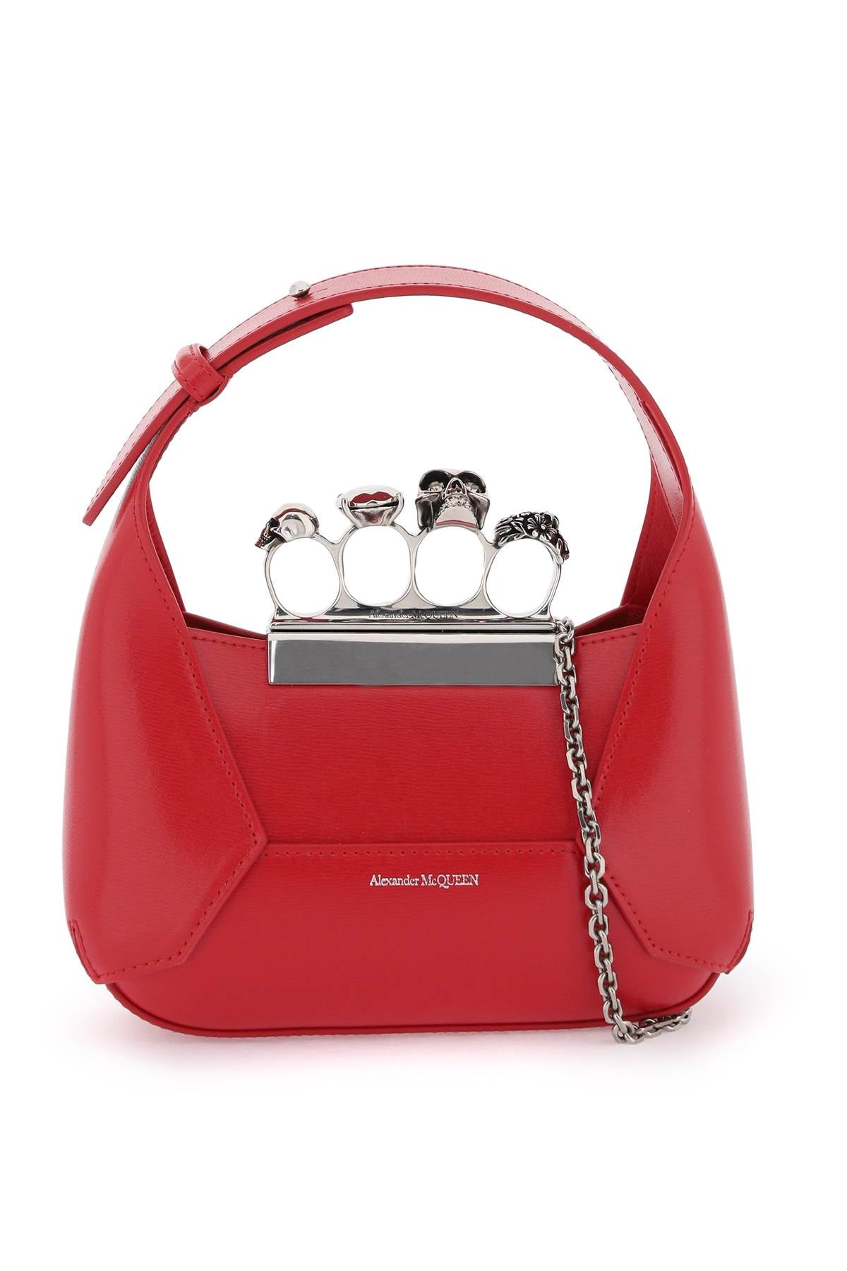Alexander mcqueen 'the jewelled hobo' mini bag 731136 DYTAB WELSH RED