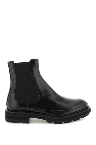 Alexander mcqueen leather chelsea boots 736511 WIC6G BLACK