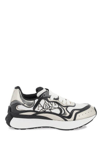 Alexander mcqueen 皮革短跑運動鞋 750328 W4WN1 白色米色黑色 SIL