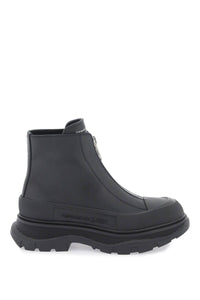 Alexander mcqueen zip tread slick ankle boots 766901 WHZ6U BLACK