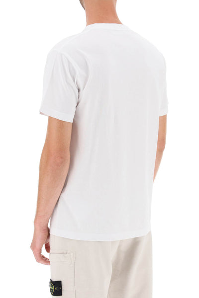 Stone island t-shirt with print on the chest 79152NS BIANCO