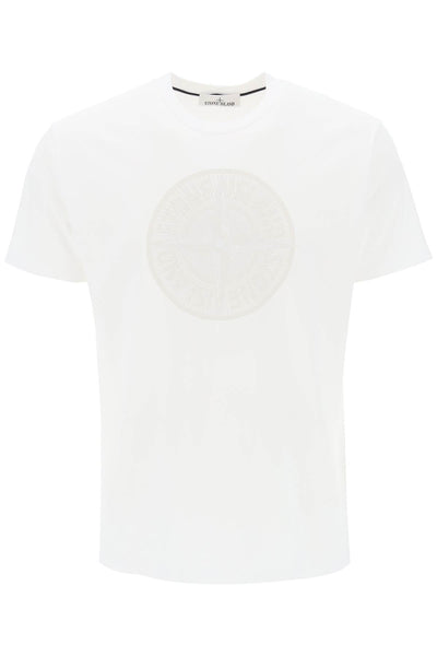Stone island t-shirt with print on the chest 79152NS BIANCO
