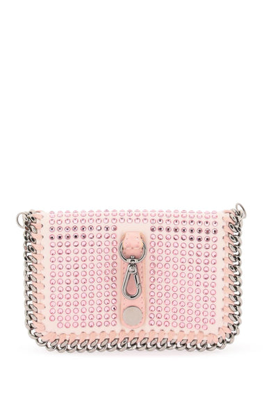 Stella mccartney 'falabella' cardholder with crystals 7P0032 WP0095 ROSE