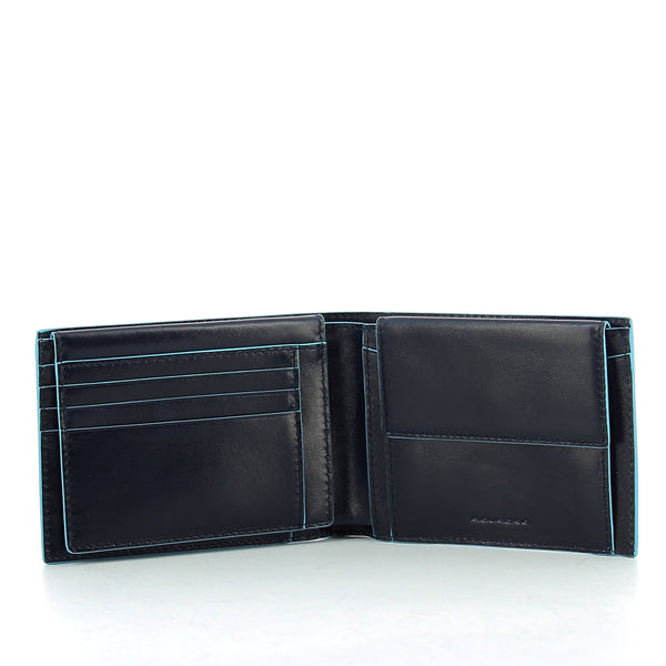 Piquadro - Wallet with coin pouch Blue Square - PU1392B2R - BLU/2