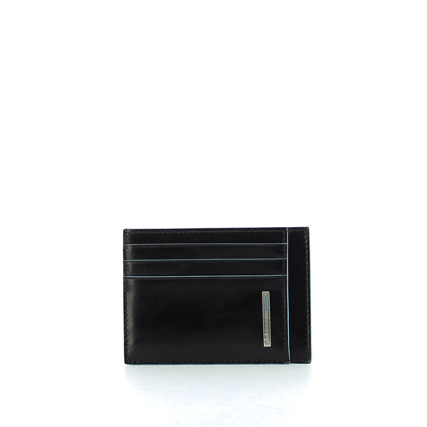 Piquadro - Zipped credit card holder Blue Square - PP2762B2R - NERO