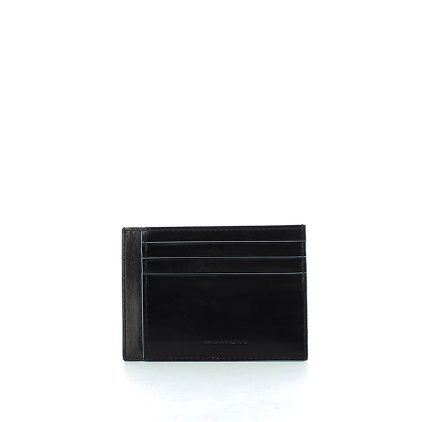 Piquadro - Zipped credit card holder Blue Square - PP2762B2R - NERO