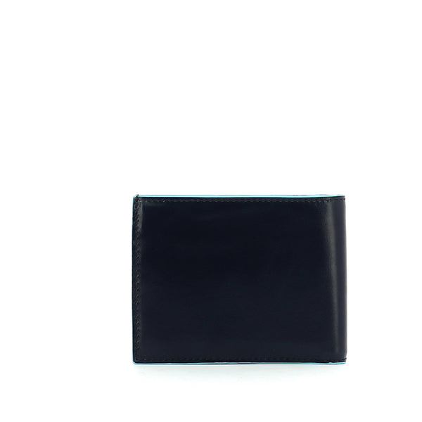 Piquadro - Wallet with coin pouch Blue Square - PU1240B2 - BLU2