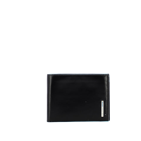 Piquadro - Men wallet with coin pouch Blue Square - PU257B2R - NERO