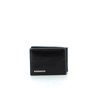 Piquadro - Men wallet w. money clip Blue Square - PU3890B2 - NERO