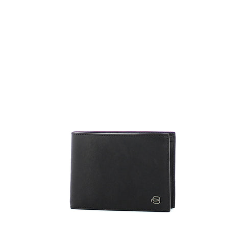 Piquadro-帶硬幣袋黑色正方形的錢包-PU257B3R -Nero